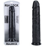 REALROCK 38cm Extra Long Dildo - Black - Black 38 cm (15'') Extra Long Dong