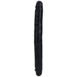 REALROCK 35cm Slim Double Dildo - Black - Black 35 cm (14'') Double Dong - Image 2