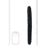 REALROCK 35cm Slim Double Dildo - Black - Black 35 cm (14'') Double Dong - Image 5