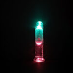 REALROCK 6'' No Balls Wireless Rechargeable LED Vibrating Dong - Clear with LED 16.5 cm USB Rechargeable Vibrating Dong with Remote - Image 2