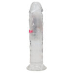 REALROCK 6'' No Balls Wireless Rechargeable LED Vibrating Dong - Clear with LED 16.5 cm USB Rechargeable Vibrating Dong with Remote - Image 4