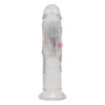 REALROCK 6'' No Balls Wireless Rechargeable LED Vibrating Dong - Clear with LED 16.5 cm USB Rechargeable Vibrating Dong with Remote - Image 7