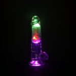 REALROCK 7'' with Balls Wireless Rechargeable LED Vibrating Dong - Clear with LED 19.5 cm USB Rechargeable Vibrating Dong with Remote - Image 2