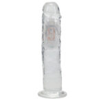 REALROCK 8'' No Balls Wireless Rechargeable LED Vibrating Dong - Clear with LED 22 cm USB Rechargeable Vibrating Dong with Remote - Image 4