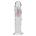 REALROCK 8'' No Balls Wireless Rechargeable LED Vibrating Dong - Clear with LED 22 cm USB Rechargeable Vibrating Dong with Remote - Image 6