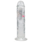 REALROCK 8'' No Balls Wireless Rechargeable LED Vibrating Dong - Clear with LED 22 cm USB Rechargeable Vibrating Dong with Remote - Image 7