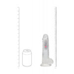 REALROCK 8'' with Balls Wireless Rechargeable LED Vibrating Dong - Clear with LED 22.5 cm USB Rechargeable Vibrating Dong with Remote - Image 8