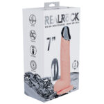 REALROCK Metal Head 7'' Rechargeable Dildo - Flesh - Flesh 19 cm USB Rechargeable Vibrating Dildo with Metal Head and Wireless Remote - Image 7