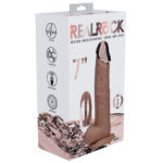 REALROCK Metal Head 7'' Rechargeable Dildo - Tan - Tan 19 cm USB Rechargeable Vibrating Dildo with Metal Head and Wireless Remote - Image 7