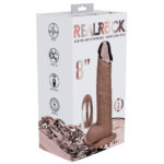 REALROCK Metal Head 8'' Rechargeable Dildo - Tan - Tan 22 cm USB Rechargeable Vibrating Dildo with Metal Head and Wireless Remote - Image 7