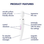 Satisfyer Wand-er Woman - White USB Rechargeable Massager Wand - Image 2