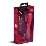 Secret Kisses ROSEGASM ROSE QUAKE - Red 18.8 cm USB Rechargeable Dual Ended Tapping Vibrator - Image 4