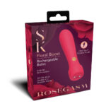 Secret Kisses ROSEGASM Floral Boost Bullet - Red 10.8 cm USB Rechargeable Bullet - Image 5