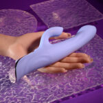 Evolved LAVENDER LOVE - Purple 23.3 cm USB Rechargeable Rabbit Vibrator - Image 3