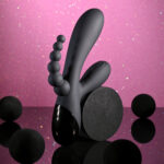 Selopa TRIPLE ACES - Black 19.7 cm USB Rechargeable Triple Stimulator Vibrator - Image 3
