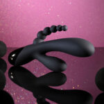 Selopa TRIPLE ACES - Black 19.7 cm USB Rechargeable Triple Stimulator Vibrator - Image 6