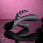 Selopa TRIPLE ACES - Black 19.7 cm USB Rechargeable Triple Stimulator Vibrator - Image 7