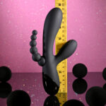 Selopa TRIPLE ACES - Black 19.7 cm USB Rechargeable Triple Stimulator Vibrator - Image 8