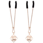 Sex & Mischief Brat Pearl Nipple Clips - Rose Gold - Set of 2 - Image 3
