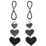 Sex & Mischief Heart Nipple Ties - Black Nipple Restraints - Set of 2 - Image 2