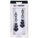 Sex & Mischief Heart Nipple Ties - Black Nipple Restraints - Set of 2 - Image 6