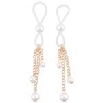 Sex & Mischief Pearl Nipple Ties - Gold/Pearl Nipple Restraints - Set of 2 - Image 2