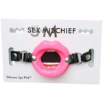 Sex & Mischief Silicone Lips Mouth Gag - Pink - Pink Mouth Restraint - Image 6