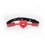 Sex & Mischief Amor Ball Gag - Red/Black Mouth Restraint - Image 3