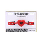 Sex & Mischief Amor Ball Gag - Red/Black Mouth Restraint - Image 8