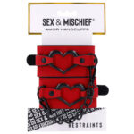 Sex & Mischief Amor Handcuffs - Red Restraints - Image 7