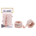 Sex & Mischief Peaches n CreaMe Fur Handcuffs - Peach Restraints