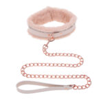 Sex & Mischief Peaches n CreaMe Fur Collar & Leash - Peach Restraint - Image 2