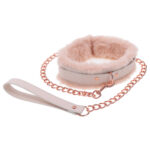 Sex & Mischief Peaches n CreaMe Fur Collar & Leash - Peach Restraint - Image 3