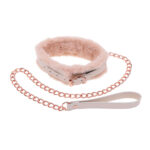 Sex & Mischief Peaches n CreaMe Fur Collar & Leash - Peach Restraint - Image 4