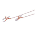 Sex & Mischief Peaches n CreaMe Collar with Nipple Clamps - Peach Nipple Restraints - Image 3