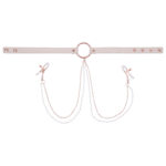 Sex & Mischief Peaches n CreaMe Collar with Nipple Clamps - Peach Nipple Restraints - Image 7