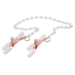 Sex & Mischief Peaches n CreaMe Pearl Nipple Clamps - Peach Nipple Restraints - Image 4