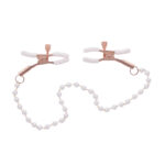 Sex & Mischief Peaches n CreaMe Pearl Nipple Clamps - Peach Nipple Restraints - Image 6