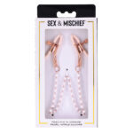 Sex & Mischief Peaches n CreaMe Pearl Nipple Clamps - Peach Nipple Restraints - Image 8