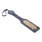 Sex & Mischief Cougar Studded Paddle - Navy Blue Paddle with Gold Studs - Image 5
