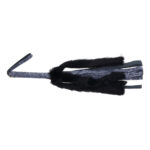 Sex & Mischief Cougar Faux Fur Flogger - Navy Blue/Black Furry Flogger Whip - Image 9