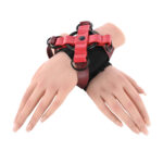 S&M Exs & Ohs Cross Cuffs - Red/Black Restraints - Image 2