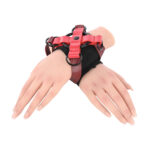 S&M Exs & Ohs Cross Cuffs - Red/Black Restraints - Image 3