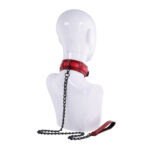 S&M Exs & Ohs Collar and Leash - Red Neck Restraint - Image 3