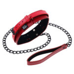 S&M Exs & Ohs Collar and Leash - Red Neck Restraint - Image 6