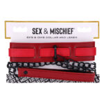 S&M Exs & Ohs Collar and Leash - Red Neck Restraint - Image 9