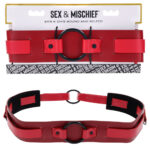 S&M Exs & Ohs Bound and Belted - Red Bondage Belt