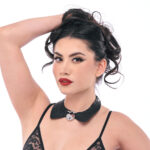 Sex & Mischief Heartbound Lace Day Collar - Black Submission Collar - Image 2