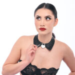 Sex & Mischief Heartbound Lace Day Collar - Black Submission Collar - Image 3