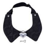 Sex & Mischief Heartbound Lace Day Collar - Black Submission Collar - Image 7